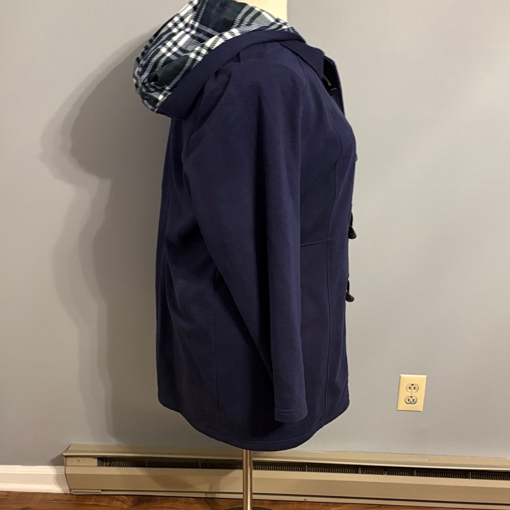 torrid Navy Hooded Toggle Pea Coat - Picture 5 of 9